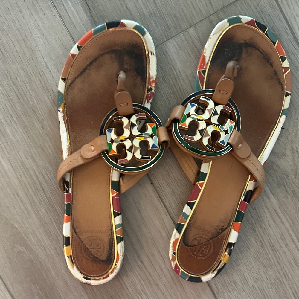 Tory Burch Colorful Geometric Sandals